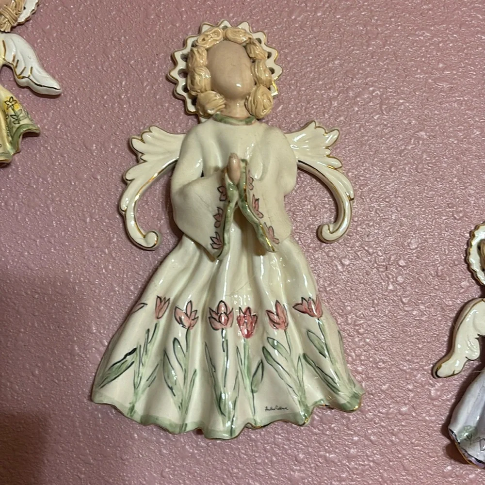 Blue Sky Clayworks Trio of Angels Large 10”x6” Small 6”x4”